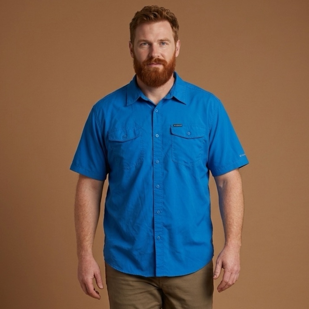 Columbia PFG Men's Large button-up shirt featuring Omni-Wick technology